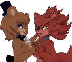 2girls 3d 3d_(artwork) bear_ears bear_girl berrilizznsfw cally3d clazzey cryptiacurves curvaceous curves curvy_figure fazclaire's_nightclub female_only fexa fexa_(cryptia) five_nights_at_freddy's fnaf fox_girl fox_tail foxy_(cally3d) foxy_(fnaf) freckles freddy_(fnaf) fredina's_nightclub fredina_(cally3d) frenni_(cryptia) frenni_fazclaire hand_holding holding_hands huge_breasts jaybunimates large_breasts monster monster_girl robot robot_girl scottgames tagme tail thick_thighs thighs wide_hips