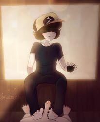 black_hair face_shadow feet footjob gay male/male male_only newgrounds pale_skin skittles_(tankmen) tankmen yaoi