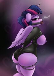 absurd_res alicorn anthro ass ball_gag big_breasts big_butt bondage bondage bound breasts equid equine female friendship_is_magic gag gagged hasbro hi_res horn mammal my_little_pony solo thecoldsbarn twilight_sparkle_(mlp) wings