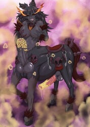 1futa animal_genitalia_on_humanoid big_penis centaur diphallia diphallism equid_taur futa_only futanari hellhound hellhound_(monster_girl_encyclopedia) horsecock_on_humanoid monster_girl_encyclopedia multi_penis penis smegma smell smelly smelly_cock solo solo_futa taur veiny_penis visible_stench zeroblack