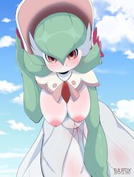 1girls alesarox anthro breasts fashionable_style_gardevoir female female_gardevoir female_only gardevoir nintendo nipples pokémon_(species) pokemon pokemon_(species) pokemon_rse pokemon_unite solo