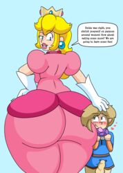 ass big_ass blonde_hair blue_eyes blush boner breath_of_the_wild bubble_ass bubble_butt daisy-pink71 dress erection fully_clothed huge_ass large_ass larger_female link link_(breath_of_the_wild) lipstick mario_(series) mushroom nintendo princess_peach seductive seductive_look seductive_smile size_difference smaller_male smelly_ass smelly_penis smug_face super_smash_bros. teasing the_legend_of_zelda thick_ass thick_lips