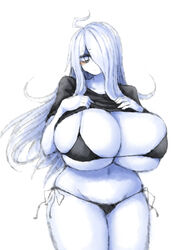 2b213 big_breasts hair_over_one_eye huge_breasts long_hair mei_(2b213) solo_female