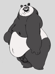 1boy 2021 anthro balls belly black_body black_nose buried_penis dreamworks flaccid foreskin fur genitals giant_panda grey_body grey_fur humanoid_genitalia humanoid_hands humanoid_penis kung_fu_panda long_foreskin male mammal master_po_ping moobs nipples obese obese_anthro obese_male osos overweight overweight_anthro overweight_male penis pubes small_penis solo uncircumcised uncut unretracted_foreskin ursid white_body