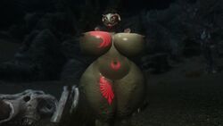 1girls 3d animated argonian bbw bethesda_softworks big_breasts breasts chubby curvy_figure female female_focus female_only hips hourglass_figure huge_breasts large_breasts lizard lustispower markings no_humans no_sound overweight overweight_female red_markings scalie skyrim slightly_chubby solo solo_female swaying swaying_hips tattoo tattoos the_elder_scrolls thick_thighs thighs video video_games voluptuous weight_gain wide_hips