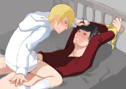 2boys anal blush bondage bottomless durarara!! forced_yaoi kida_masaomi male male_only multiple_boys orihara_izaya rape yaoi