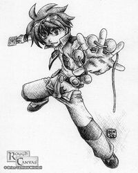 bakugan bakugan_battle_brawlers dan_kuso daniel_kuso fight_boner male male_only penis rough_canvas solo