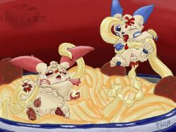 2009 ambiguous_gender anthro furry male male/ambiguous minun nintendo plusle pokémon_(species) pokemon pokemon_(species) pokemon_rse spaghetti