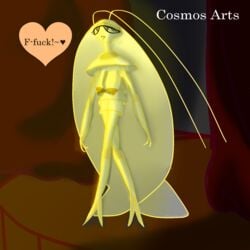 absurd_res ahe_gao anthro arthropod big_breasts breasts cosmosarts exposed_breasts female hi_res humanoid looking_pleasured nintendo nipples pokémon_(species) pokemon pokemon_focus solo stage stage_curtains stage_lights ultra_beast video_games yellow