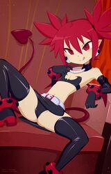 1girls 2018 :q artist_name artist_signature bare_shoulders belt black_gloves black_legwear black_panties black_skirt black_underwear blush boots cameltoe dated demon_girl demon_tail demon_wings disgaea earrings elbow_gloves etna female female_only gloves high_resolution jewelry leaning_back merunyaa navel nippon_ichi_software o-ring o-ring_collar pantsu patreon_username pettanko pixiv_username pointed_ears red_eyes red_hair shiny shiny_clothes sitting skirt skull_earrings slit_pupils solo spread_legs tail thigh_boots thighhighs tongue tongue_out underwear wings