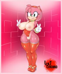 amy rose from sega by lolioscuro