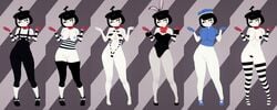 1girls 3d :3 breasts chuchu_(derpixon) female female_only looking_at_viewer mime mime_and_dash mime_girl solo tagme