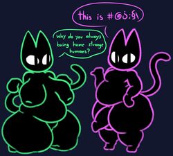 big_ass big_balls big_breasts big_penis black_fur cat_ears cat_eyes cat_humanoid cat_tail chubby chubby_anthro chubby_female chubby_male large_areolae large_ass large_balls large_breasts large_eyes large_penis large_testicles shortstack sleepyslut void_kittys