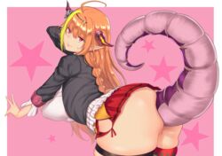 1girls ass aster_crowley breasts buttplug buttplug_in_ass censored fake_tail garter holoforce hololive hololive_japan horns kiryu_coco large_breasts no_panties pointy_ears pussy skirt skirt_lift solo tail tail_plug thigh_strap thighhighs virtual_youtuber