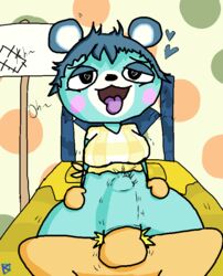 2018 ahe_gao animal_crossing balls bear bluebear_(animal_crossing) breasts fucked_silly klutzatdusk male/female male_penetrating nintendo penis pussy reverse_cowgirl_position riding stomach_bulge tongue tongue_out ursid ursine vaginal_penetration vaginal_sex villager_(animal_crossing)