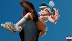 3d animated dark-skinned_male inkling interracial jos_bobot marie_(splatoon) marie_(wo262) no_sound splatoon tagme video