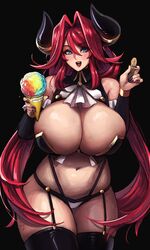 1girls breasts cleavage female female_only huge_breasts junkpuyo solo thick_thighs thighhighs wide_hips