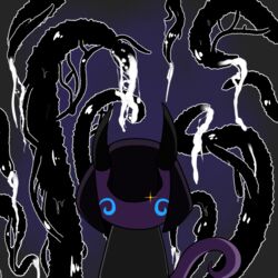 cumstring demon looking_at_viewer ominous purple_skin riley_moore riley_moore_(artist) tail tentacle tentacle