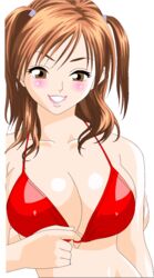 animated color colored lucky red_bikini tagme undressing