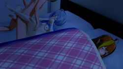 2girls 3d amane_kanata breasts cuckquean grey_hair holoforce hololive hololive_japan kiryu_coco koikatsu ntr orange_hair sex_next_to_sleeping_person sharing_bed sleeping stealth_sex unaware virtual_youtuber wataamage