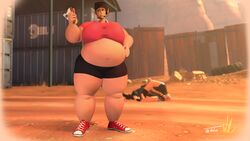 belly_expansion breast_expansion butt_expansion chubby_female family_guy_death_pose fat fat_female fat_woman female_only femscout food heavy_weapons_guy meme obese overweight rule_63 scout_(team_fortress_2) team_fortress_2 valve vhite9 weight_gain