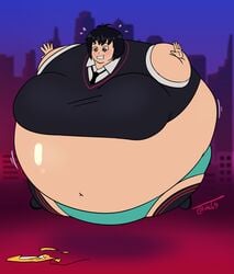 aged_up belly_expansion breast_expansion expansion female female_only full_body_inflation inflation mario_(series) marvel p-balloon peni_parker spherical_inflation spider-man:_into_the_spider-verse sunken_limbs super_mario_world vhite9