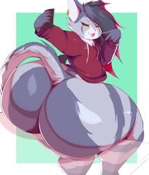 1:1 1girls 2018 5_fingers anthro ass big_ass big_butt big_hips big_thighs black_hair blouse bottom_heavy butt cat cellphone chubby chubby_anthro chubby_female clothing curvaceous curvy curvy_figure dat_ass digital_media_(artwork) domestic_cat ear_piercing enormous_ass enormous_butt felid feline felis female female_only fingers flat_chest flat_chested fur furry furry_only giant_ass gigantic_ass gigantic_butt grey_body grey_fur hair hi_res holding_cellphone holding_object huge_ass huge_butt huge_hips huge_thighs hyper hyper_ass hyper_butt hyper_hips hyper_thighs mala_(maxine-dragon-787) mammal massive_ass massive_butt maxine-dragon-787 multicolored_body multicolored_fur pear-shaped_figure pear_shaped pear_shaped_female piercing pink_hair red_hair selfie simple_background sitting sitting_on_table slightly_chubby solo table thick_ass thick_thighs thighs tongue tongue_out trinity-fate62 v v_sign voluptuous white_body white_fur wide_hips