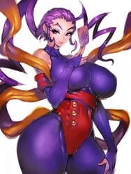 1girls breasts cleavage female female_only fumio_(rsqkr) huge_breasts rose_(street_fighter) solo street_fighter thick_thighs wide_hips