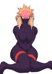 1girls blonde_hair blue_body blue_skin brain breasts cleavage dark-skinned_female dark_skin featureless_chest female hensket monster monster_girl my_hero_academia naked nightmare_waifu no_bra no_humans no_mouth no_nipples no_panties no_pupils nomu scar scars short_hair sitting solo solo_female solo_focus thick_legs thick_thighs woman_(nomu)