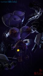 3d 3d_(artwork) computer five_nights_at_freddy's freddy_(fnaf) hi_res molten_freddy naked office rktzxq robot robot_girl sfm tentacle