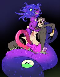 anthro green_eyes incubus male_penetrated male_penetrating monster_prom original_character purple_skin sirensandpearlsart straight tagme tentacle zoe_(monster_prom)