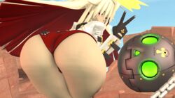 ass big_ass coaxel guilty_gear guilty_gear_xrd huge_ass jack-o'_valentine peace_sign sfm source_filmmaker