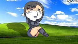 1girls bondage chibi female_only kawaii oncensored original rope_bondage wallpaper windows windows_xp windows_xp_home