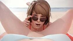 2girls 3d absurd_res adjusting_eyewear adjusting_glasses adjusting_sunglasses aviator_sunglasses beach cunnilingus female_pov highres kate_marsh koomer licking licking_pussy life_is_strange looking_over_eyewear looking_over_glasses looking_over_sunglasses max_caulfield oral oral_sex pov pov_eye_contact pubes pubic_hair pussy pussy_juice saliva_trail sunglasses tinted_eyewear vagina yuri