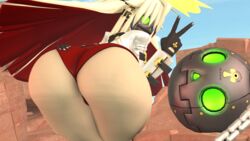 ass big_ass coaxel guilty_gear guilty_gear_xrd huge_ass jack-o'_valentine mask peace_sign sfm source_filmmaker