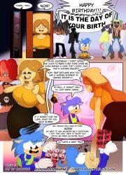 ass breadna_(tkd) comic comic_page commission drinking drinking_beer jooigi_(playcustomdelivery) moffboi motion_blur mrklockwork_(eks_out) puggles seductive seductive_smile tatania_(lewdtoons) thought_bubble