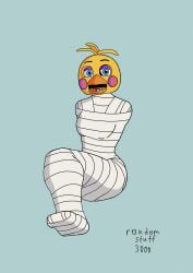 bondage five_nights_at_freddy's fnaf mummification mummified mummy toy_chica_(fnaf)