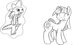 animated black_and_white doggy_style dragon forced funny horse my_little_pony smooth_skin spike_(mlp) tg-0 twilight_sparkle_(mlp)