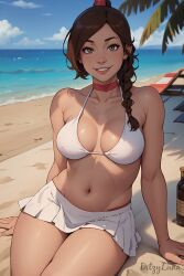 1girls ai_generated avatar_legends avatar_the_last_airbender beach bikini ditzyluna female fire_nation light-skinned_female light_skin nickelodeon smile solo solo_female swimsuit thick_thighs ty_lee voluptuous voluptuous_female