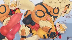 anal animal_genitalia animal_penis arcanine canid canine canine_genitalia canine_penis fur gay gay_sex generation_1_pokemon genitals growlithe hi_res male male/male male_penetrated male_penetrating male_penetrating_male mammal nintendo nsfw_def oral orange_body orange_fur penetration penis pokemon pokemon_(species) rimming sex simple_background size_difference