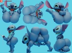 3d 3d_(artwork) 3d_model alien anthro anthro_only anus ass balls bending_over big_ass big_butt blue_balls blue_body blue_fur blue_penis camseven cum cumming cumshot dark_blue_glans digital_media_(artwork) femboy holding_legs jerking_off large_ass lilo_and_stitch male masturbating masturbation missionary_position penis pose shortstack smile stitch stitch_(lilo_and_stitch) stretching wide_hips wide_waist