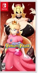 2girls bowsette breasts carlosgizza fake_game female huge_breasts mario_(series) multiple_girls new_super_mario_bros._u_deluxe nintendo princess_peach super_princess_peach