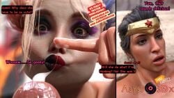 3d amazonian_futa athletic_futanari baseball_bat batman_(series) big_balls big_breasts big_penis clothed clothing comic comic_panel cum dc dc_comics diana_prince dickgirl futa_focus futanari harleen_quinzel harley_quinn harley_quinn_(suicide_squad_game) high_resolution huge_breasts huge_cock ladyabysso makeup muscular_futanari olive_skin rocksteady_studios story suicide_squad suicide_squad:_kill_the_justice_league superheroine tan_skin text text_box text_bubble veiny_penis wonder_woman wonder_woman_(series) wonder_woman_(suicide_squad_game)