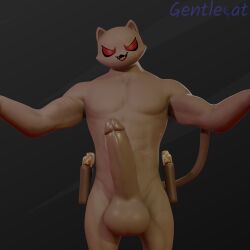 angry_eyes anthro big_balls big_penis cat cat_humanoid fangs felid feline felis fortnite gentlecat gun guns huge_balls huge_cock male_focus male_only meowscles_(fortnite) muscular_anthro red_eyes shadow_meowscles_(fortnite) tagme white_fur