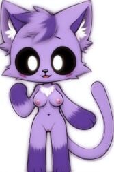 1girl 1girls ai_generated breasts cat catnap_(poppy_playtime) critters_(poppy_playtime) domestic_cat female female_only furry_only heuryus_(artist) hips no_humans poppy_playtime poppy_playtime_(chapter_3) purple_body purple_fur purple_skin pussy rule_63 smiling_critters