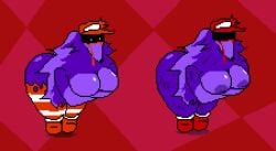 big_breasts blood breasts female floating furry genderswap hat kneesocks nightmare_waifu nipples nude pizza_tower porcupine purple_fur ripped_clothing rule_63 shoes snick.exe snick_the_porcupine solo solo_female torn_clothes voluptuous