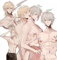 alhaitham_(genshin_impact) gay genshin_impact kaveh_(genshin_impact) yaoi