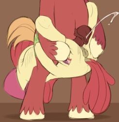 animal_genitalia animal_penis animal_pussy anus apple_bloom_(mlp) ass big_macintosh_(mlp) cub cutie_mark dtcx97 equid equine equine_genitalia equine_penis equine_pussy female friendship_is_magic hasbro hooves horse incest male mammal my_little_pony penis pony pussy red_hair tail young