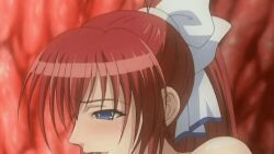 1girls animated animated ass ass_focus blue_eyes cum female inyouchuu inyouchuu_shoku open_mouth ponytail red_hair shiratori_mikoto