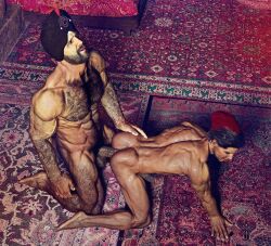 3d aladdin big_balls big_penis disney gay jafar male male/male male_only muscle tagme yaoi yolco